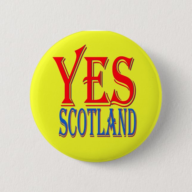 Badge Rond 5 Cm OUI insigne de goupille de l'Ecosse (Devant)