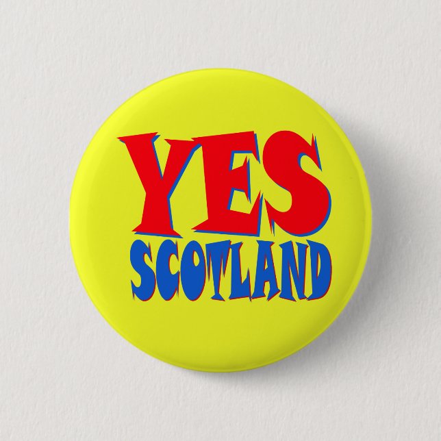 Badge Rond 5 Cm OUI insigne de goupille de l'Ecosse (Devant)