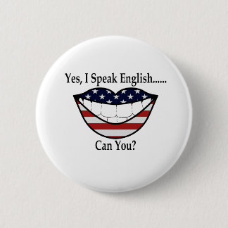 Badge Rond 5 Cm Oui, je parle anglais… peux vous ?
