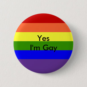 Badge Rond 5 Cm Oui je suis gai