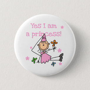 Badge Rond 5 Cm Oui je suis une princesse