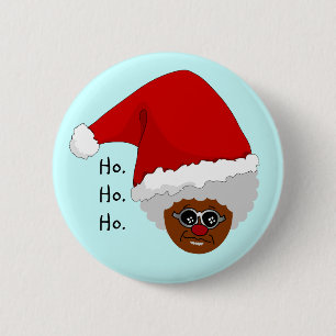 Badge Rond 5 Cm Oui, la Virginie, il y a un père noël noir