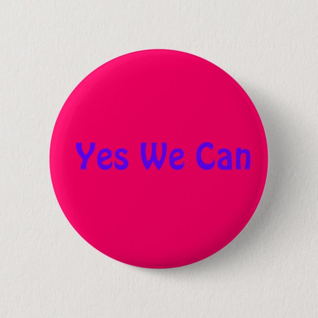 Badge Rond 5 Cm Oui nous pouvons (Devant)