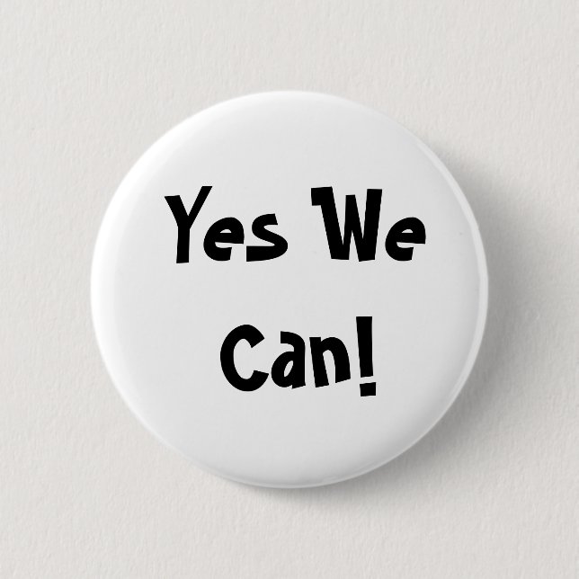 Badge Rond 5 Cm Oui nous pouvons ! (Devant)