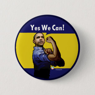 Badge Rond 5 Cm Oui nous pouvons ! Bouton