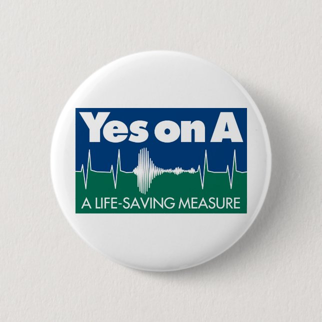 Badge Rond 5 Cm Oui sur la mesure un bouton (Devant)