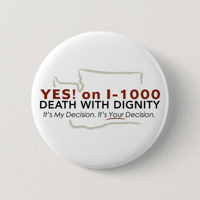 Badge Rond 5 Cm Oui ! sur le bouton I-1000 (Devant)