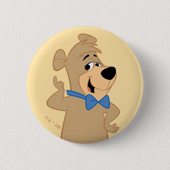 Badge Rond 5 Cm Ours Boo-Boo Précocieux (Devant)