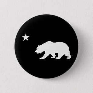Badge Rond 5 Cm Ours de Californie