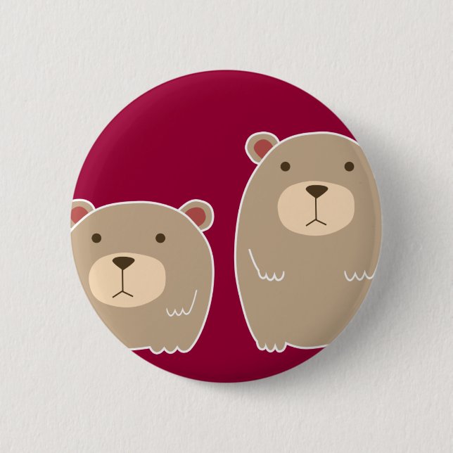 Badge Rond 5 Cm Ours de frère (Devant)