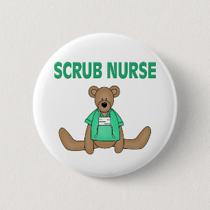 Badge Rond 5 Cm Ours de l'infirmière