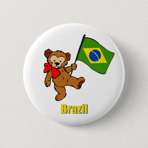 Badge Rond 5 Cm Ours de nounours du Brésil