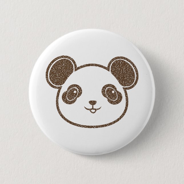 Badge Rond 5 Cm Ours de panda en détresse (Devant)
