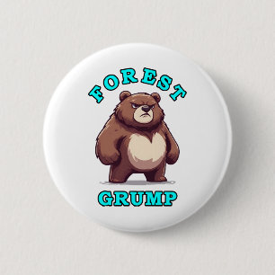 Badge Rond 5 Cm Ours drôle