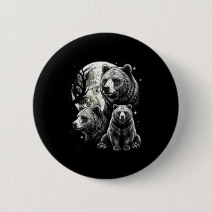 Badge Rond 5 Cm Ours esthétique vintage style années 90 y2k faune