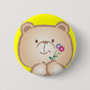 Badge Rond 5 Cm ours femelle