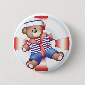 Badge Rond 5 Cm ours nautique