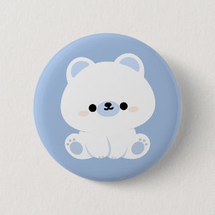 Badge Rond 5 Cm Ours polaire mou