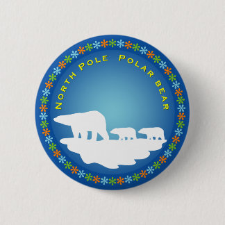 Badge Rond 5 Cm Ours polaire sur glace