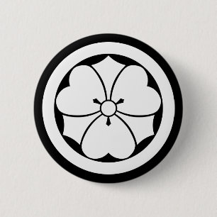 Badge Rond 5 Cm Oxalis avec épées en cercle