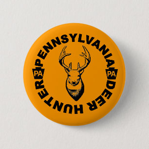 Badge Rond 5 Cm PA. Bouton Chasseur de cerfs