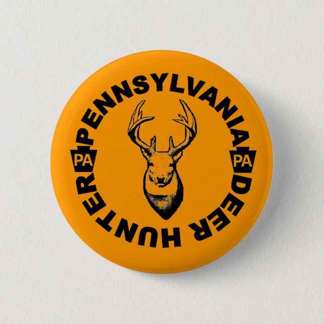 Badge Rond 5 Cm PA. Bouton Chasseur de cerfs (Devant)