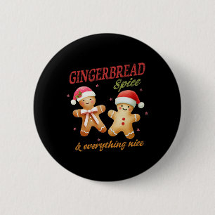 Badge Rond 5 Cm Pain d'épices & Tout Beau Noël