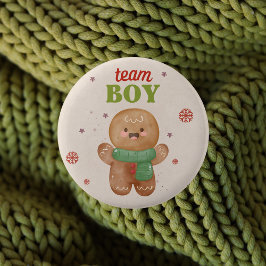 Badge Rond 5 Cm Pain d'épices Noël Genre Reveillez Équipe Garçon V