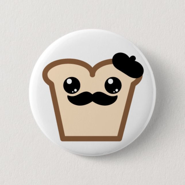 Badge Rond 5 Cm pain grillé français (Devant)