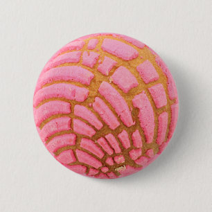 Badge Rond 5 Cm Pain mexicain Concha Pan De Huevo