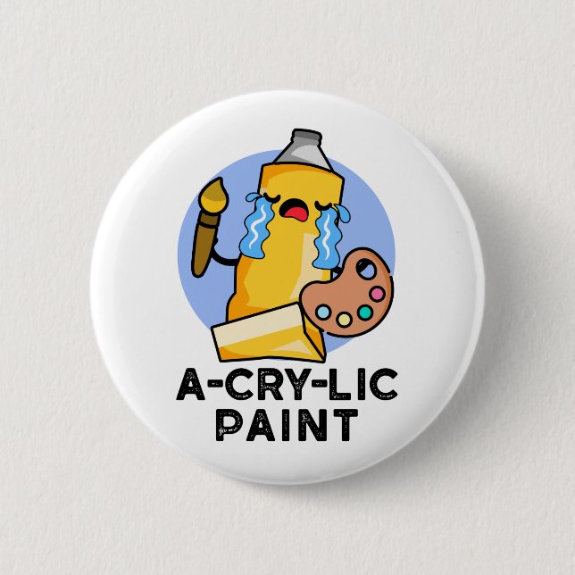 Badge Rond 5 Cm Paint amusant Artiste Pun (Devant)