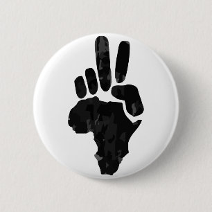 Badge Rond 5 Cm Paix africaine