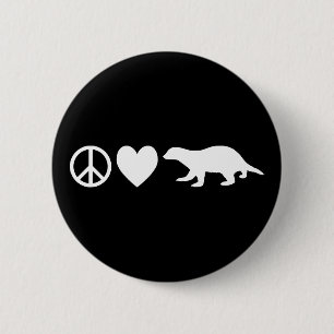 Badge Rond 5 Cm Paix, Amour & Rataels
