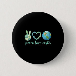 Badge Rond 5 Cm Paix amour terre éco-amical nature journée de la t