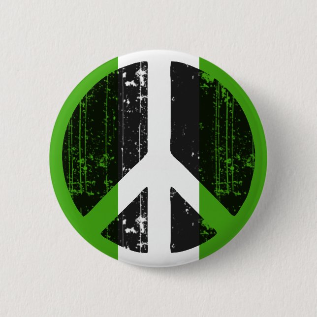 Badge Rond 5 Cm Paix au Nigéria (Devant)