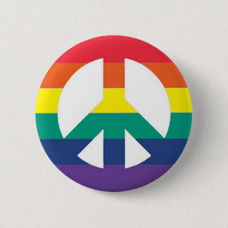 Badge Rond 5 Cm Paix d'arc-en-ciel