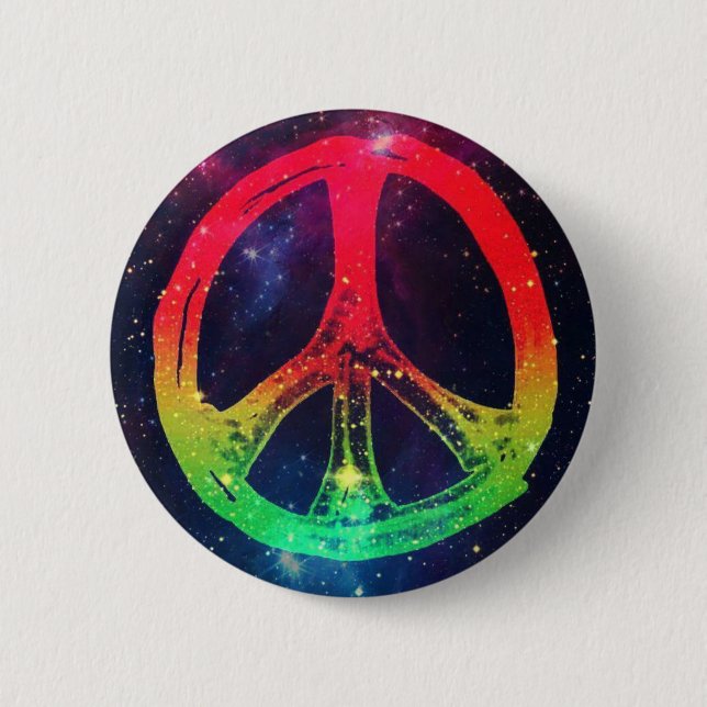 Badge Rond 5 Cm Paix de Rasta (Devant)