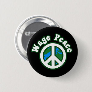 Badge Rond 5 Cm Paix des salaires contre la guerre