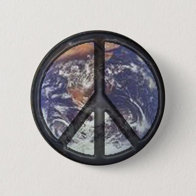 Badge Rond 5 Cm paix du monde (Devant)