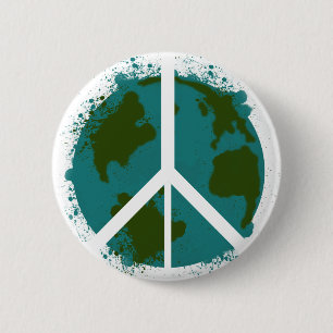 Badge Rond 5 Cm Paix du monde