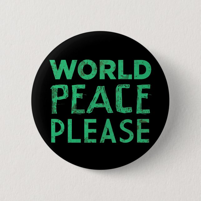 Badge Rond 5 Cm Paix du monde svp (Devant)