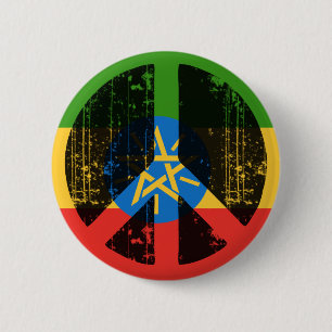 Badge Rond 5 Cm Paix en Ethiopie