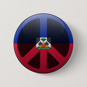 Badge Rond 5 Cm Paix en le Haïti