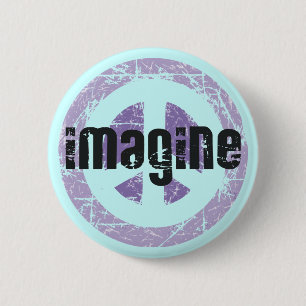 Badge Rond 5 Cm Paix - imaginez la paix