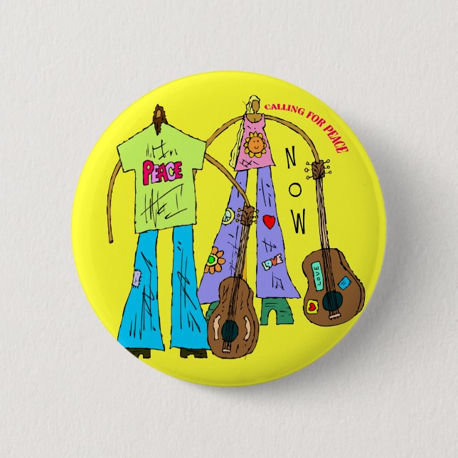 BADGE ROND 5 CM PAIX MAINTENANT (Devant)