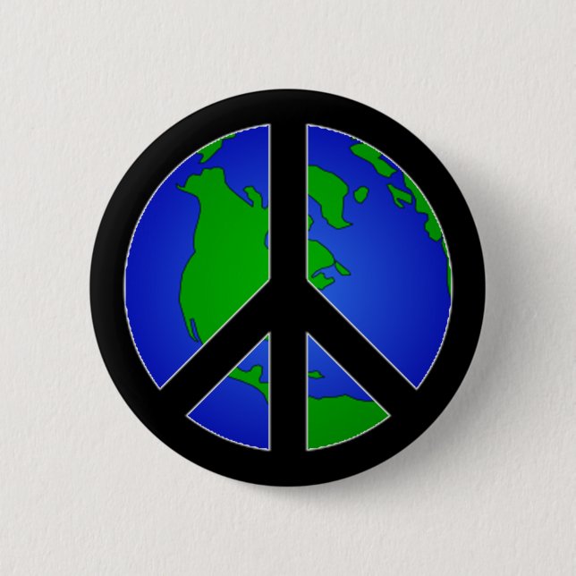 Badge Rond 5 Cm Paix mondiale (Devant)