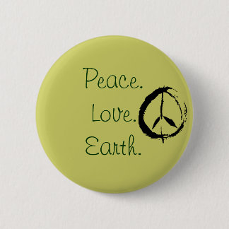 Badge Rond 5 Cm paix, Peace.Love.Earth.