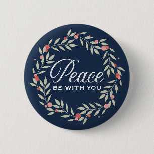 Badge Rond 5 Cm Paix Soyez avec vous Werath