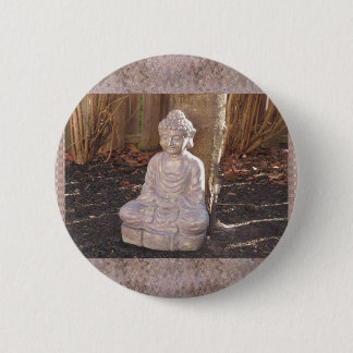 Badge Rond 5 Cm Paix spirituelle bouddhiste d'idole de statue de