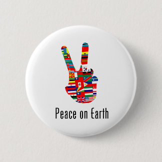 Badge Rond 5 Cm Paix sur terre